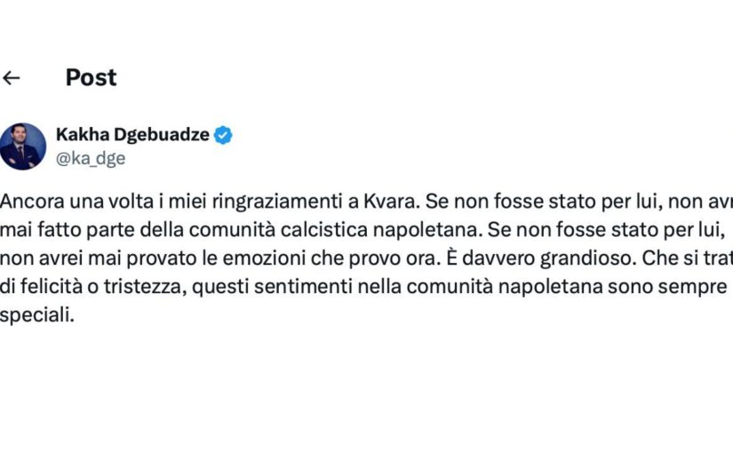 Addio Kvara, giornalista georgiano si emoziona: "Senza di lui non avrei conosciuto la comunità napoletana"