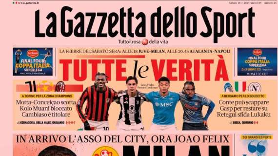 Gazzetta dello Sport: “Milan, Walker c’è. Conte può scappare”
