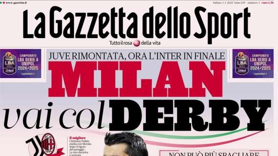 Gazzetta dello Sport: “Milan, vai col derby. Conte chiede la fuga a Lukaku”