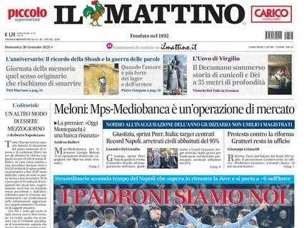 Il Mattino: “I padroni siamo noi”