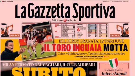 La Gazzetta dello Sport: “Inter e Napoli, scatto Scudetto”