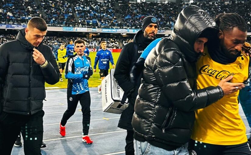 Napoli-Verona, gli infortunati Buongiorno e Olivera caricano i compagni: spicca un’assenza | FOTO