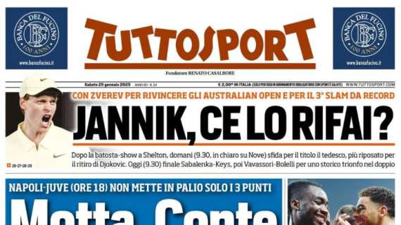 Tuttosport: “Motta, Conte da regolare! Ancora feriti per quel 5-1…”