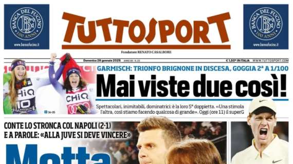 Tuttosport dopo il ko Juve a Napoli: “Motta, crescita zero”