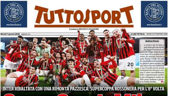 Tuttosport sulla Supercoppa:”SuperSergioMilan”