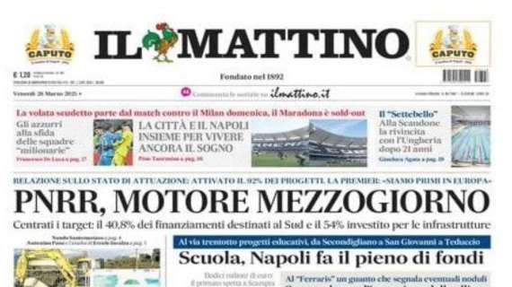 Il Mattino: “La città e il Napoli insieme per vivere ancora il sogno”
