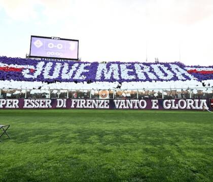 La coreografia “Juve merda” costa 50mila euro di multa alla Fiorentina