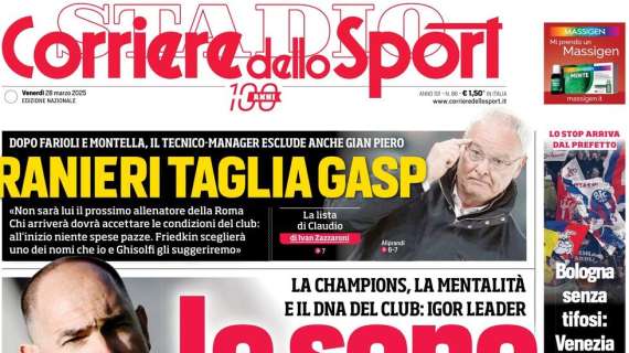 CdS già esalta Tudor: “Io sono Juve. E Ranieri taglia Gasp”
