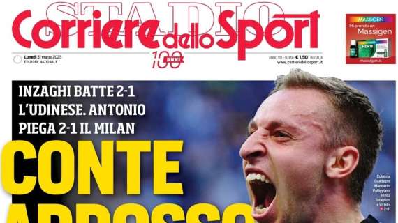 Corriere dello Sport: “Conte addosso. Il Napoli rimane a -3”