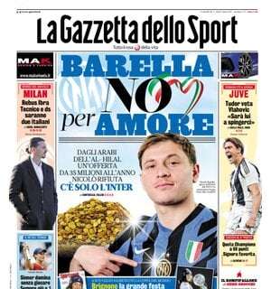 L’Al-Hilal offre 35 milioni all’anno, Barella rifiuta. Gazzetta: “No per amore”