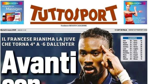 Tuttosport: “Thuram rianima la Juve che va a -6 dall’Inter”