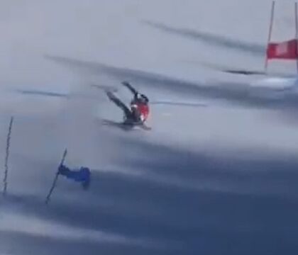 Brignone, caduta terribile: frattura scomposta “pluriframmentaria” di tibia e perone (VIDEO)