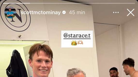 McTominay festeggia posando con Starace dopo il 2-0 al Torino: lo scatto sui social