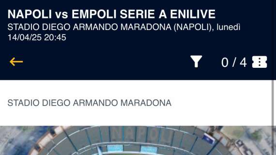 Napoli-Empoli, scontato il sold out: restano pochi tagliandi disponibili