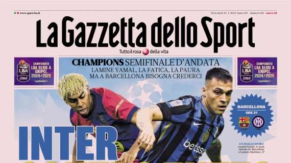 Gazzetta sulla sfida al Barcellona: “Inter, contro tutto”