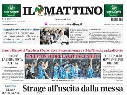 Il Mattino: “La carica di Conte: ‘Petto in fuori. La città ci aiuti'”