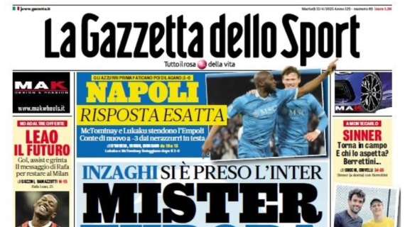 La Gazzetta dello Sport: “Napoli, risposta esatta”