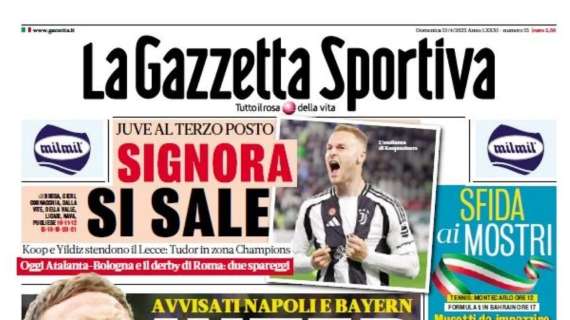 La Gazzetta dello Sport in apertura: “Inter di forza”