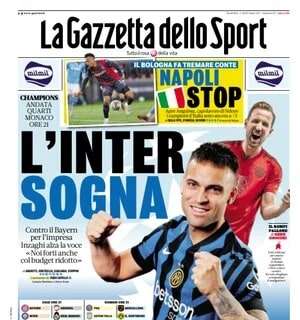 La Gazzetta dello Sport titola: “L’Inter sogna. Napoli stop”