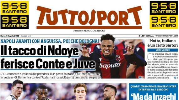 Tuttosport: “Il tacco di Ndoye ferisce Conte e Juve”