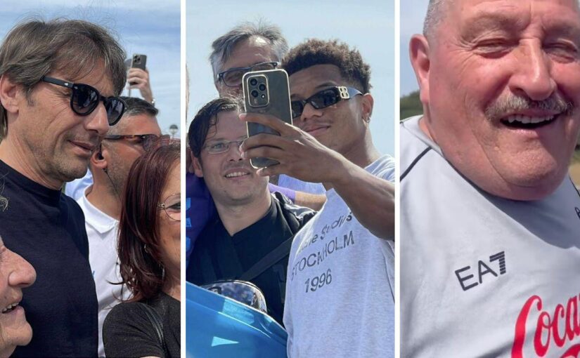 Napoli suona la carica! Tifosi anche oggi a Castel Volturno: si fermano Conte, Neres e Starace | VIDEO