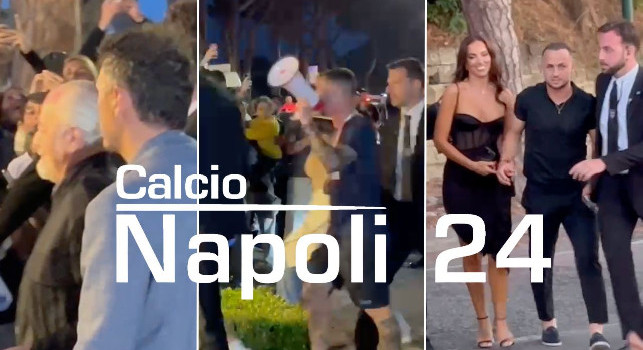 Cena Napoli di fine anno: grande entusiasmo per Conte, ADL e Mazzocchi. Politano con megafono | FOTO&VIDEO
