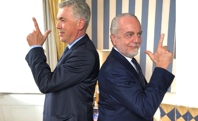 In mattinata giro in barca per De Laurentiis ed Ancelotti. Ieri sera al ristorante ha pagato….