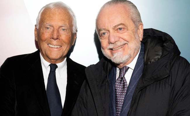 De Laurentiis ricorda Armani a un anno dalla scomparsa. Emozionante messaggio del patron