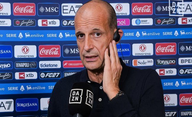 Inter-Napoli, retroscena DAZN: la reazione di Allegri al 3-2 di Lautaro