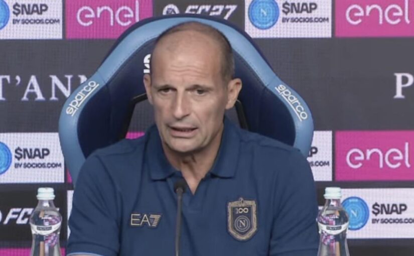 Calciomercato Napoli, Allegri: “Club vigile fino alla fine, contento della mia rosa!”