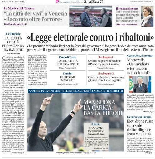 Conferenza Allegri, Il Mattino titola: “Max suona la carica”