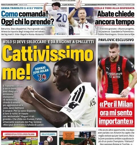 Il Como vince ed è 1°, Tuttosport: “Da Inter-Napoli a Roma-Atalanta, chi lo prende?”