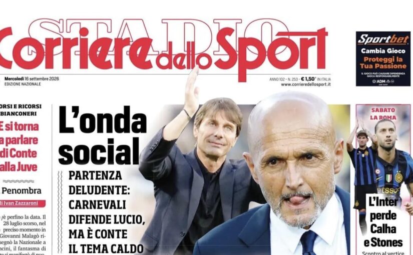 Verso Firenze, Corriere dello Sport: “Il Napoli ritrova il rap di Lang”