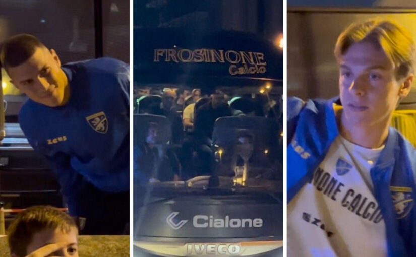 Il Frosinone è arrivato a Napoli! Accoglienza speciale per Zerbin, Kvernadze e Raimondo | VIDEO