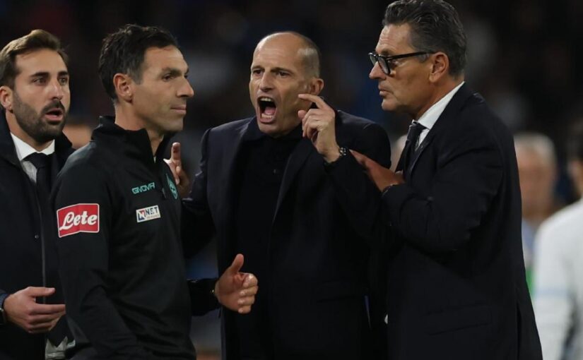 Sky – Allegri in tribuna per Monza-Napoli: con lui i suoi match analyst