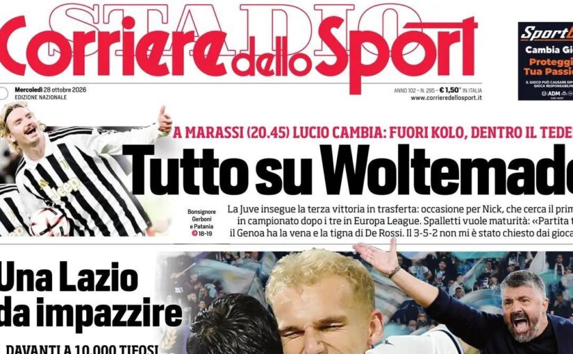 C’è il Monza, Corriere dello Sport: “Napoli, Allegri senza paura”