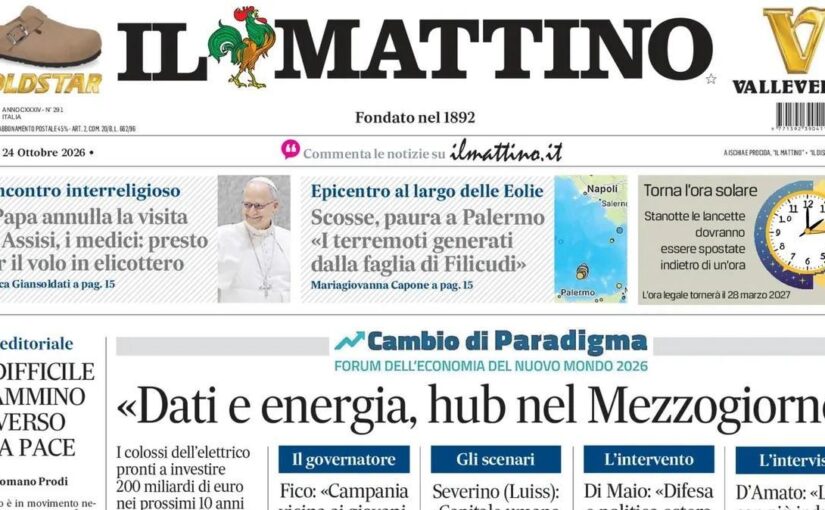 “Napoli-Roma vale tanto”, Il Mattino titola: “Un Napoli stile Allegri”