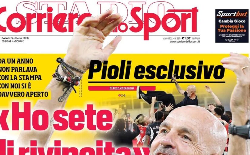 Napoli-Roma è Allegri vs Gasperini, Corriere dello Sport: “Max-Gasp un Clasico”