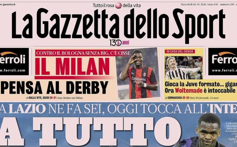 Serie A, Gazzetta dello Sport: “A tutto gol”