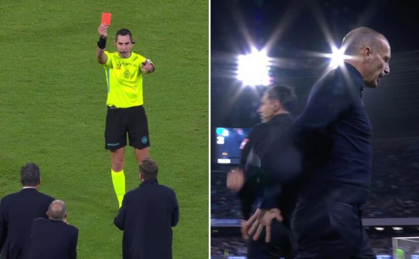 "Che cosa ho detto?". Espulsione Allegri in Napoli-Roma, la ricostruzione di DAZN: svelato il motivo del cartellino rosso | FOTO