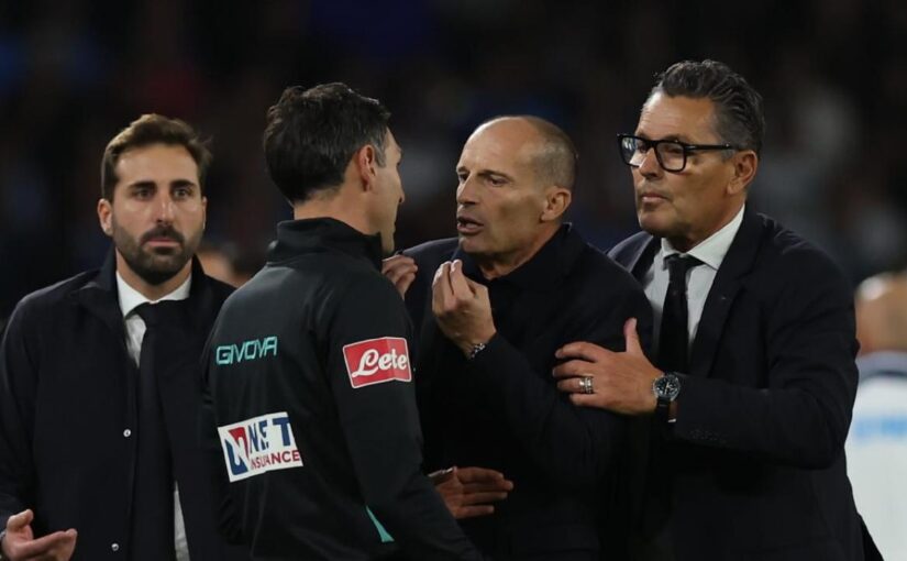 "Ma andate a cac… anche voi!". BordoCam svela le parole esatte della sfuriata di Allegri. E Mancini lo imita in panchina